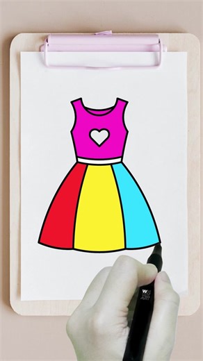 how to draw a a simple dress #howtodraw #cutedrawing #drawing #easydrawing #stepbystepdrawing #drawingtutorial #kidsart