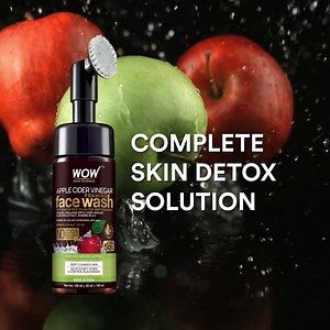 Facial Deep Cleanser for Every Skin Types ✨ Made from organic certified Himalayan Apple Cider Vinegar that helps remove excess sebum, balance skin oils, tighten open pores, and lighten blemishes. The Apple Cider Vinegar Face Wash contains Aloe Vera extract and Hyaluronic Acid. 15% Off On all natural products. Use the code WOW15, applicable sitewide. | Wow Skin Science India