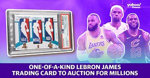 A one-of-a-kind trading card of NBA star LeBron James is expected to sell at auction for millions. Ken Goldin, Founder and Executive Chairman of Goldin, joined Yahoo Finance Live to discuss the sale.  https://yhoo.it/3O8LjHt | Yahoo Finance | Facebook