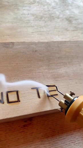 Engraving Text into Wood with Mechanical Device