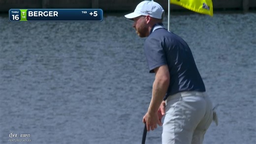 Daniel Berger sinks 30-foot birdie putt on No. 16 at THE PLAYERS