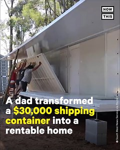 Watch this dad transform a $30,000 shipping container into a two-bedroom house 🤯 | NowThis