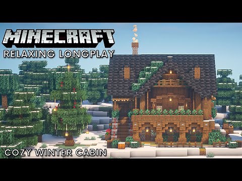 Minecraft Relaxing Longplay - Cozy Winter Cabin (No Commentary) [1.19]