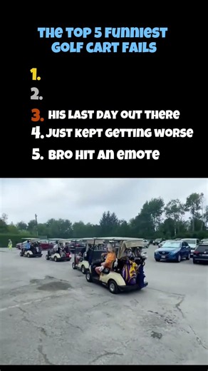 The funniest golf cart fail moments!! #funny #fails #golf #viral
