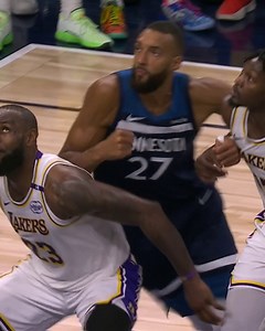 Rudy Gobert elbows LeBron