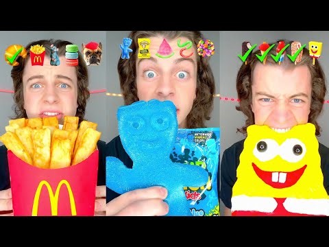 Giant Candy Mukbang ASMR | Colorful Gummy Worms & Sour Treats Compilation #91