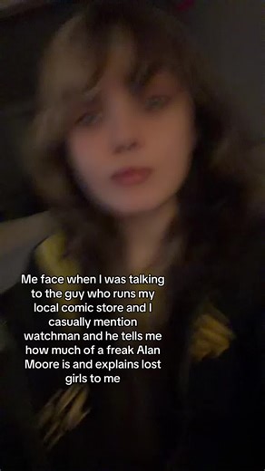 Love him (as in the comic store guy) had no idea about Alan Moore other then the weird Barbara Gordon had never heard of lost girls in my whole life #womenoftomorrow #alanmoore #mcu #marvelcomics #dccomics