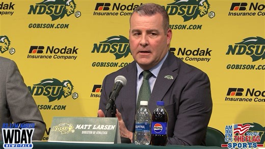 🏈 What will NDSU Football's schedule look like as they head to the Mountain West? 🦬 🗣️ AD Matt Larsen anticipates NDSU scheduling a Power 4 game, FCS home game, and FBS home-and-home series to fill out their non-conference schedule each season. #GoBison #BisoNation | Prime Time Sports