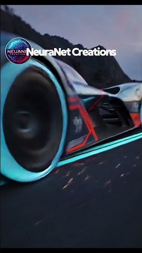 ​NEON SPEED: Futuristic Race Car Takes on the Mountain Pass | Cinematic Glow Drive