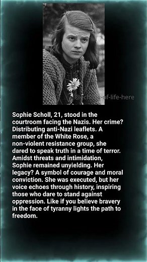Sophie Scholl — A Moral Stand Against Tyranny