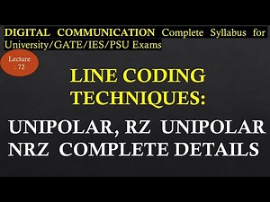 Unipolar RZ and Unipolar NRZ Line Coding: Introduction, Equation, Pulse Formation |R K Classes| 72