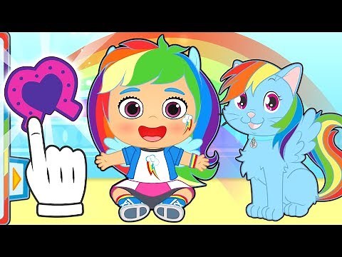 BABY ALEX AND LILY 🌈🐴 Lily Dresses up as Rainbow Pony | Games and Cartoons for Kids
