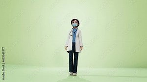 3D Animation: Idle Female Doctor Character