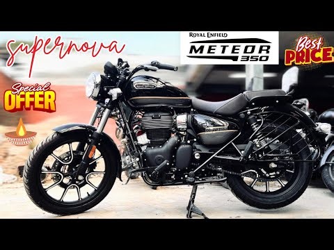 Price Drop✅ 2025 New Model Royal Enfield Meteor 350 Supernova Black♥️ Color Detailed Review🔥♥️