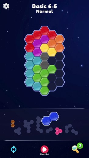 BLOCK HEXA PUZZLE Normal Basic 6-5 #games #gaming #gameplay