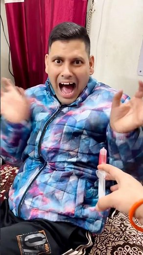 Dad afraid injection 🤣