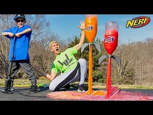 NERF SODA ROCKET MOD!! (EXPLODING NERF DART)