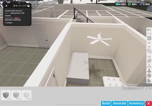 How to make a custom bed? You first grab a basic square shape resize it the mattress size and head head board with a basic square shape! #custombed #bloxburgbuild #robloxfyp #fyppppppppppppppppppppppp