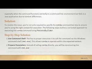 Resolving ProcessBuilder Issues When Executing the conda Command