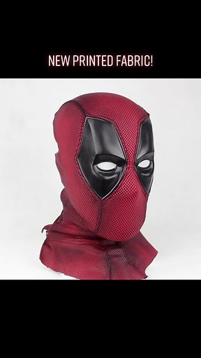 Testing new printed #Deadpool fabric! Even more gloss ✨ #mask #cosplay #costume #fyp #deadpoolmask
