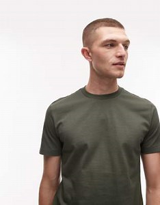 Mango basic short sleeve t-shirt in khaki | ASOS