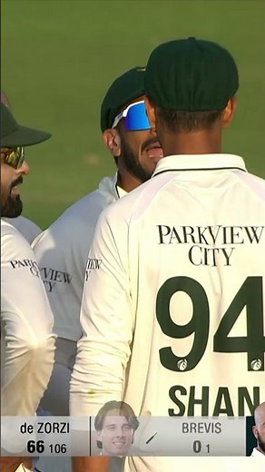 🔥Sajid Khan dismisses Brevis off his first delivery — chipped to midwicket and Shan takes the catch