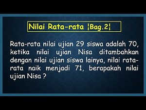 CARA MENGHITUNG NILAI RATA-RATA ¦ Bag. 2 ¦