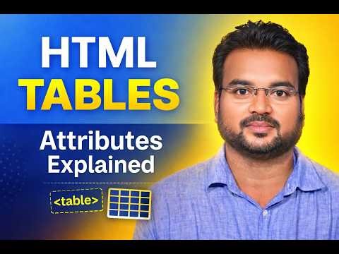HTML Table Attributes Explained in Telugu | Beginner to Advanced