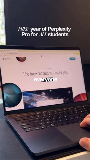 Nick Tarmossin on Instagram: "Focus on what ACTUALLY matters, then delegate everything else to Comet. Comet is the worlds first agentic AI browser backed by Perplexity. It’s FREE for everyone, but if you’re a student, you also get 1 year of FREE Perplexity Pro as well (link is in my bio). #perplexity #ai #cometcampus"