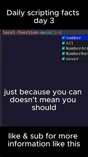Daily random scripting facts day 3 #roblox #scripting #programming