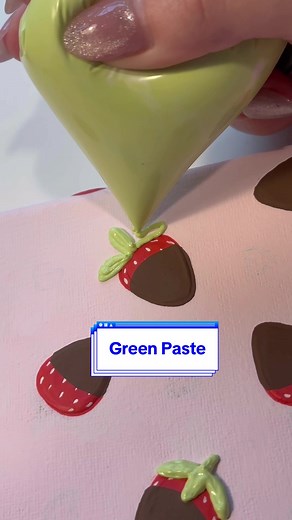 Making paste is always alot of fun, but when I get to add color, its even better 💕🍓🫶🏻 Also, I tried posting this earlier, but it wasnt working 😭 #art #painting #satisfying #strawberry