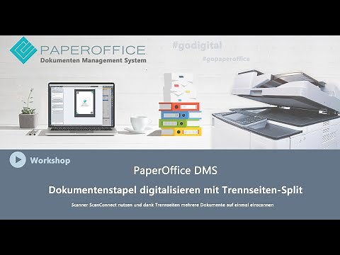 Dokumente SCANNEN Stapel digitalisieren mit Trennseiten-Split / PaperOffice DMS