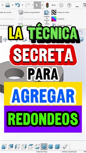 🔵 ¿Tus redondeos siempre fallan en SolidWorks? Si estás empezando, seguro ya te topaste con este clásico dolor: ❌ El redondeo no se aplica en toda la arista ❌ Te aparece el famoso “Error de reconstrucción” ❌ La pieza se deforma o se corta donde no debería ❌ Terminas probando radios al azar hasta que “funcione” Y aquí viene la verdad que nadie te dice: El problema no son los redondeos… el problema es cómo los usas. Los principiantes suelen lanzarse a aplicar fillets sin entender la geometría pre