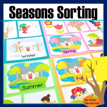Four Seasons Sort Worksheets Posters Sorting Objects into Categories Season Tree