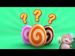 Learn Colors with Looi's Surprise Eggs - Pink, Orange, Brown