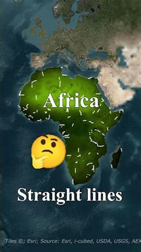 Why Africa borders are in straight lines #ytshorts #geographythroughmaps #facts