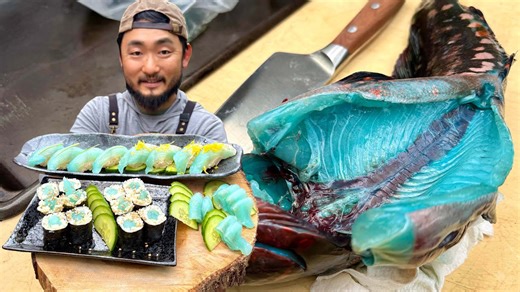 I made the world's bluest sushi with this fish