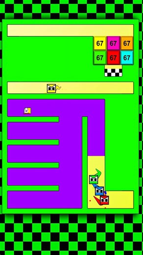 🚨WHO WINS? Square Race! 🟥🟦🟩🟨#satisfying#squarerace