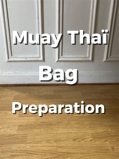 Muay Thai bag preparation with Nocca. #fyp #boxe #boxing #muaythai #boxinggear