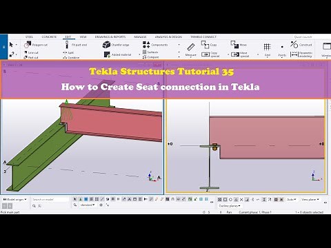 Tekla Structures Tutorial 35 | How to Create Seat connection in Tekla Structures