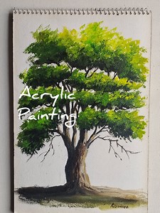 21K views · 623 reactions | Tree Acrylic color on canvas paper | Colorful Creations Gallery | Facebook