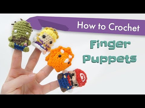 How to Crochet Amigurumi Finger Puppets || Crocheting Pattern Tutorial