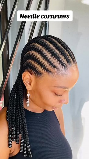 Needle Cornrows: Tutorial for Short Hair