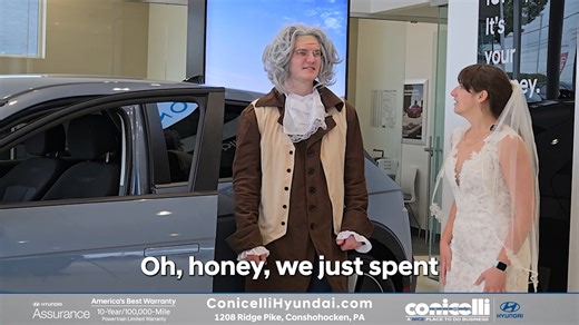 1.6K views |  Even Ben Franklin knows a smart investment when he sees one. Save on gas and drive into the future with the all-electric Hyundai IONIQ. ⚡  Visit Conicelli Hyundai today and make history with your savings! Shop our inventory online today at https://bit.ly/4grYm6i | Conicelli Autoplex | Facebook