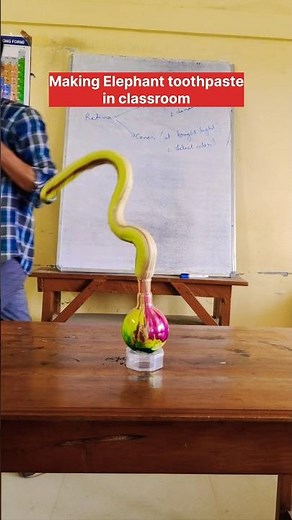 Making Elephant Toothpaste 🐘 at school |Simple Science Experiment at home #shorts #experiment