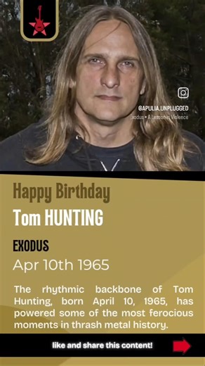 Happy birthday Tom HUNTING! Apr 10th 1965 #exodus #drumlegend #tomhunting #onthisday #happybirthday