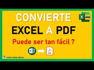 Cómo CONVERTIR un archivo EXCEL EN PDF
