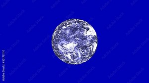 earth in space with blue background