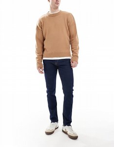Jack & Jones Glenn slim fit jeans in dark blue wash  | ASOS