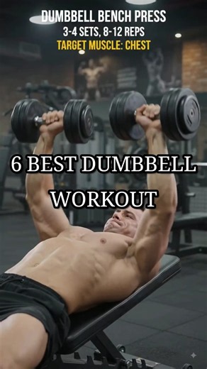 6 Best Dumbbell Workouts for Muscle Growth 💪 #shorts